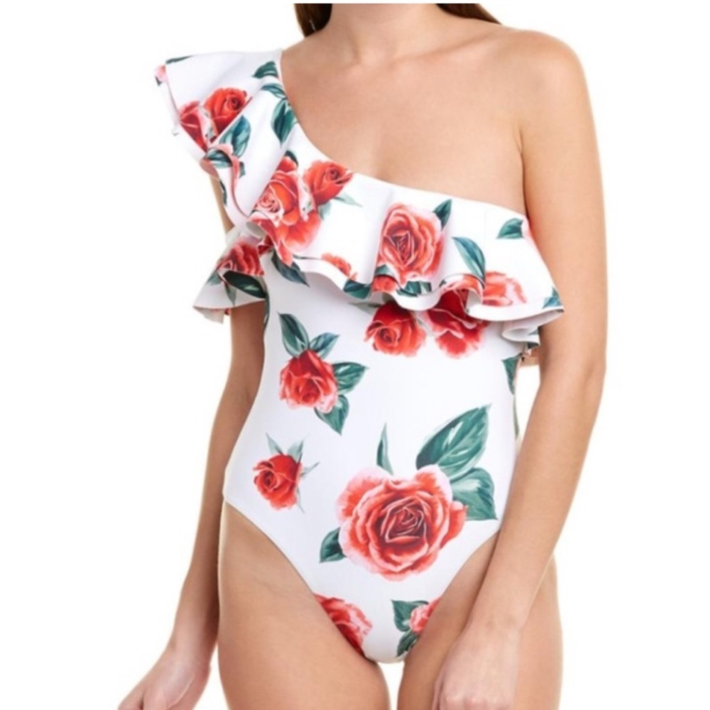NWT Onia x We Wore What Floral One-Shoulder One Piece Swimsuit